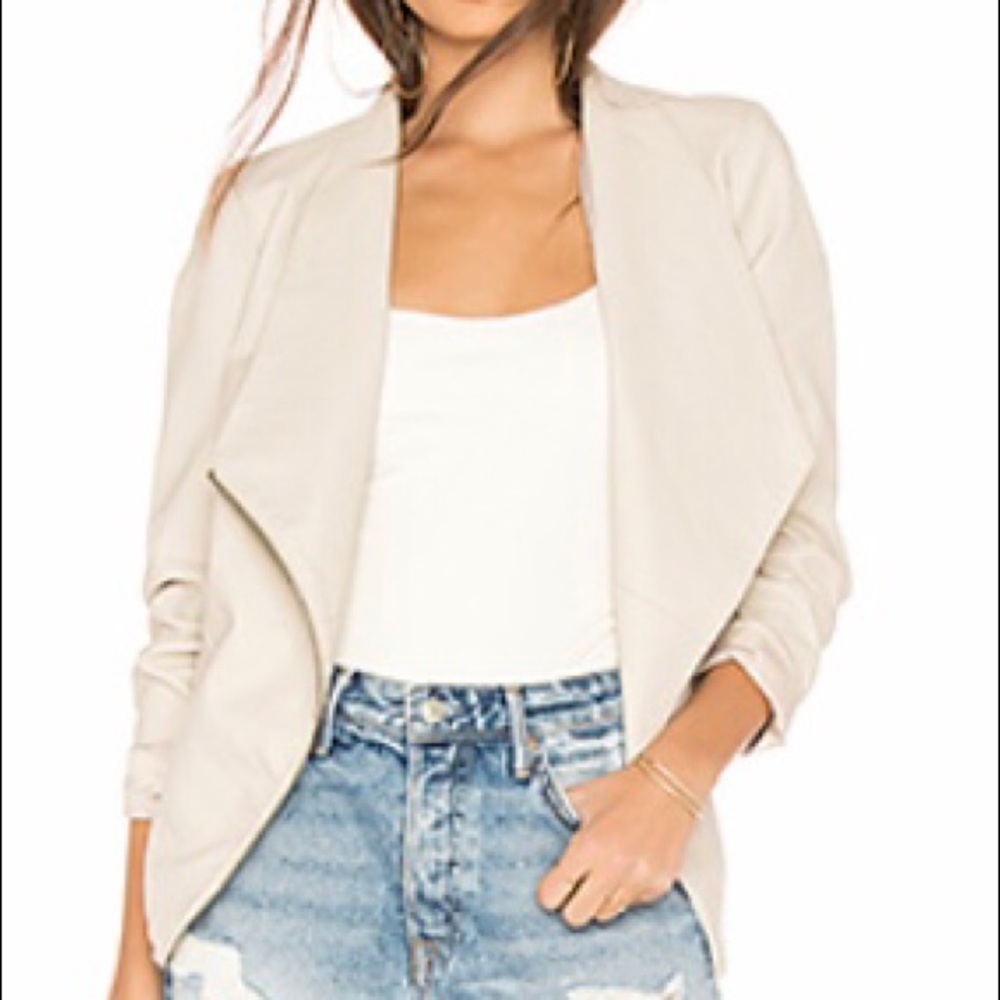 🔥BB Dakota Johanna Jacket, Faux Leather, Bone